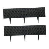 Maxbell 2x Garden Edging Border Decor Black for Flower Lawn Edge Landscaping Walkway