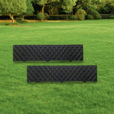 Maxbell 2x Garden Edging Border Decor Black for Flower Lawn Edge Landscaping Walkway