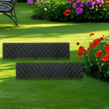 Maxbell 2x Garden Edging Border Decor Black for Flower Lawn Edge Landscaping Walkway
