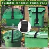 Maxbell 2x Trash Can Lock Straps Belt Double Claw Recycling Trash Bin Straps Prevent