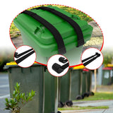 Maxbell 2x Trash Can Lock Straps Belt Double Claw Recycling Trash Bin Straps Prevent