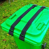 Maxbell 2x Trash Can Lock Straps Belt Double Claw Recycling Trash Bin Straps Prevent