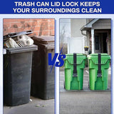 Maxbell 2x Trash Can Lock Straps Practical Adjustable for Outdoor Squirrels Raccoons