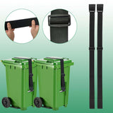 Maxbell 2x Trash Can Lock Straps Practical Adjustable for Outdoor Squirrels Raccoons