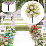 Maxbell Artificial Rose Flower with Ground Spikes Fake Plant for Yard Farmhouse Party Pink
