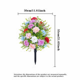Maxbell Artificial Rose Flower with Ground Spikes Fake Plant for Yard Farmhouse Party Multicolor