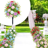 Maxbell Artificial Rose Flower with Ground Spikes Fake Plant for Yard Farmhouse Party Multicolor