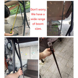 Maxbell 2Pcs Swing Replacement Bar Metal for Swing Pole Outdoor Equipment Swing Set 70.5 cm Black