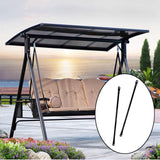 Maxbell 2Pcs Swing Replacement Bar Metal for Swing Pole Outdoor Equipment Swing Set 100 cm Black