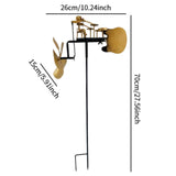 Maxbell Metal Drummer Windmill Handmade Garden Decoration for Backyard Outdoor Patio