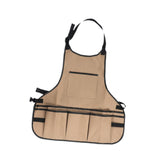 Maxbell Gardening Apron with Multiple Pocket Artist Painting Apron for Lab Work Chef