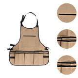 Maxbell Gardening Apron with Multiple Pocket Artist Painting Apron for Lab Work Chef
