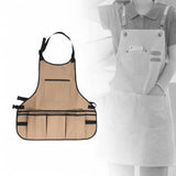 Maxbell Gardening Apron with Multiple Pocket Artist Painting Apron for Lab Work Chef