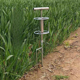 Maxbell Garden Hose Guide Spike Heavy Duty Water Hose Holder Stand Outside Hose Reel Metal Turntable