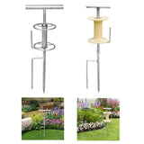 Maxbell Garden Hose Guide Spike Heavy Duty Water Hose Holder Stand Outside Hose Reel Metal Turntable