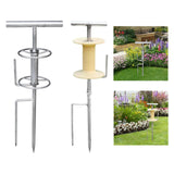 Maxbell Garden Hose Guide Spike Heavy Duty Water Hose Holder Stand Outside Hose Reel Metal Turntable