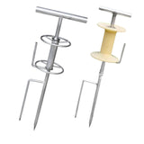 Maxbell Garden Hose Guide Spike Heavy Duty Water Hose Holder Stand Outside Hose Reel Metal Turntable