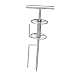 Maxbell Garden Hose Guide Spike Heavy Duty Water Hose Holder Stand Outside Hose Reel Metal Turntable