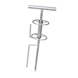 Maxbell Garden Hose Guide Spike Heavy Duty Water Hose Holder Stand Outside Hose Reel Metal Turntable