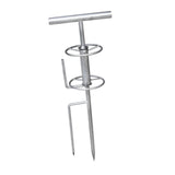 Maxbell Garden Hose Guide Spike Heavy Duty Water Hose Holder Stand Outside Hose Reel Metal Turntable