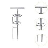 Maxbell Garden Hose Guide Spike Heavy Duty Water Hose Holder Stand Outside Hose Reel Metal Turntable