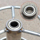 Maxbell Garden Hose Guide Spike Heavy Duty Water Hose Holder Stand Outside Hose Reel Metal Turntable
