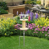 Maxbell Garden Hose Guide Spike Heavy Duty Water Hose Holder Stand Outside Hose Reel Plastic Turntable