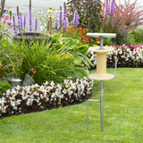 Maxbell Garden Hose Guide Spike Heavy Duty Water Hose Holder Stand Outside Hose Reel Plastic Turntable