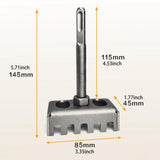 Maxbell Socket Punch Slotting Tool Sturdy Square Slot Cutter for Home Brick Concrete