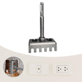 Maxbell Socket Punch Slotting Tool Sturdy Square Slot Cutter for Home Brick Concrete