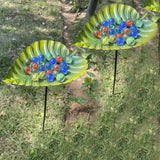 Maxbell Bird Bath Bowl with Garden Stake Bird Baths for Outdoor Garden Yard Backyard