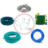 Maxbell Garden Hose Holder Metal Garage Storage Utility Hook for Garage Outside Yard white