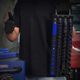 Maxbell Socket Organizer Retention Tray Drive ABS Tools for Home Workshop blue