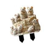 Maxbell 2D Mice and Cheese Ground Stake Outdoor Decor for Lawn Flower Pot Front Yard