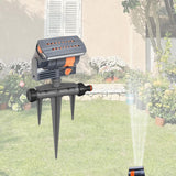 Maxbell Adjustable Oscillating Sprinkler Adjustable Water Flow Rate Watering Sprayer