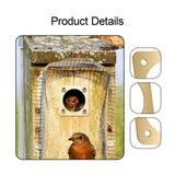 Maxbell 4Pcs Bluebird House Predators Guards Backyard Lightweight Garden Metal Plates 2.5 cm