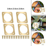Maxbell 4Pcs Bluebird House Predators Guards Backyard Lightweight Garden Metal Plates 2.5 cm