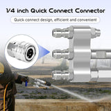 Maxbell Twist Nozzle for Pressure Washer 3 in 1 Rotate Shooter Tip for Hard to Reach