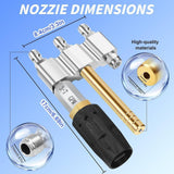 Maxbell Twist Nozzle for Pressure Washer 3 in 1 Multifunctional Portable Shooter Tip