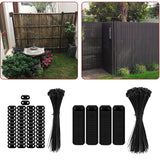 Maxbell Flat Straight Braces with Wire Ties Mounting Kit for Backyard Outside Garden 50pcs