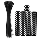 Maxbell Flat Straight Braces with Wire Ties Mounting Kit for Backyard Outside Garden 50pcs