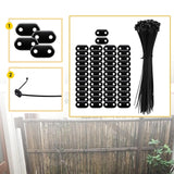 Maxbell Flat Straight Braces with Wire Ties Mounting Kit for Backyard Outside Garden 50pcs