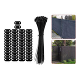 Maxbell Flat Straight Braces with Wire Ties Mounting Kit for Backyard Outside Garden 50pcs