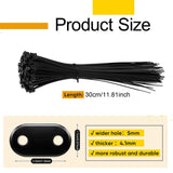 Maxbell Flat Straight Braces with Wire Ties Mounting Kit for Backyard Outside Garden 100pcs