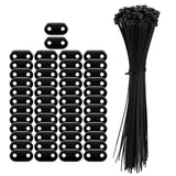 Maxbell Flat Straight Braces with Wire Ties Mounting Kit for Backyard Outside Garden 100pcs
