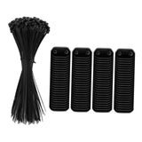 Maxbell Flat Straight Braces with Wire Ties Mounting Kit for Backyard Outside Garden 100pcs