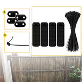 Maxbell Flat Straight Braces with Wire Ties Mounting Kit for Backyard Outside Garden 100pcs