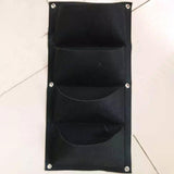 Maxbell 2Pcs Plant Planting Grow Bags Hanging Flower Pouch for Wall Vegetable Yard Black vertical