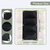 Maxbell 2Pcs Plant Planting Grow Bags Hanging Flower Pouch for Wall Vegetable Yard Black vertical