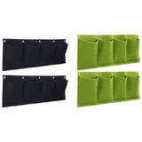 Maxbell 2 Pieces Hanging Planter Bags Horizontal Gardening Planter Pockets for Porch Black